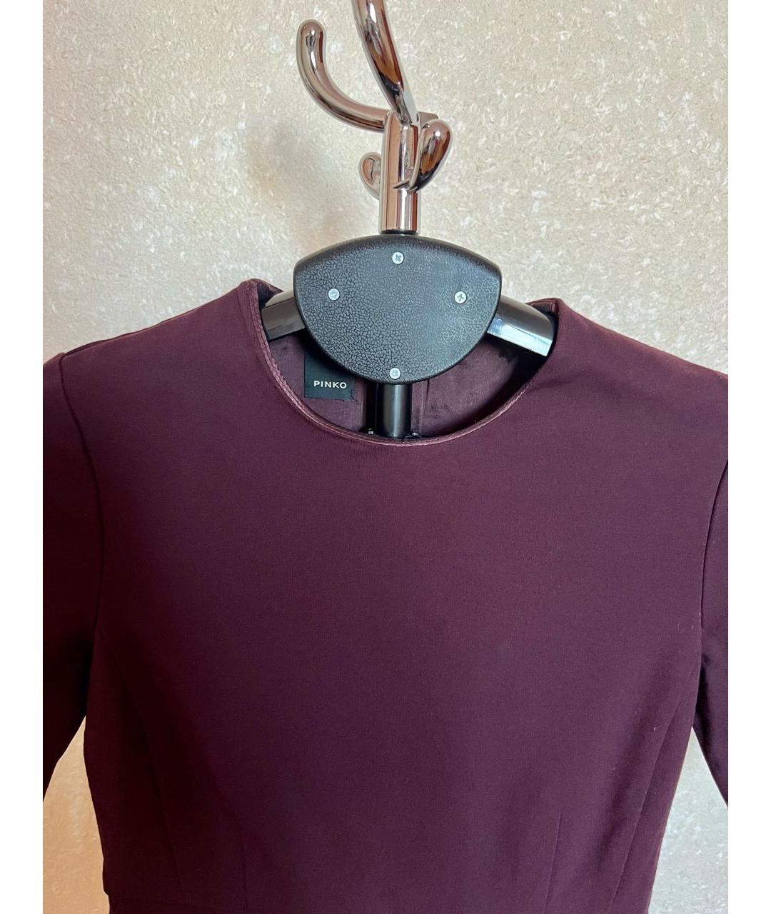 PINKO Бордовая вискозная блузы, фото 3