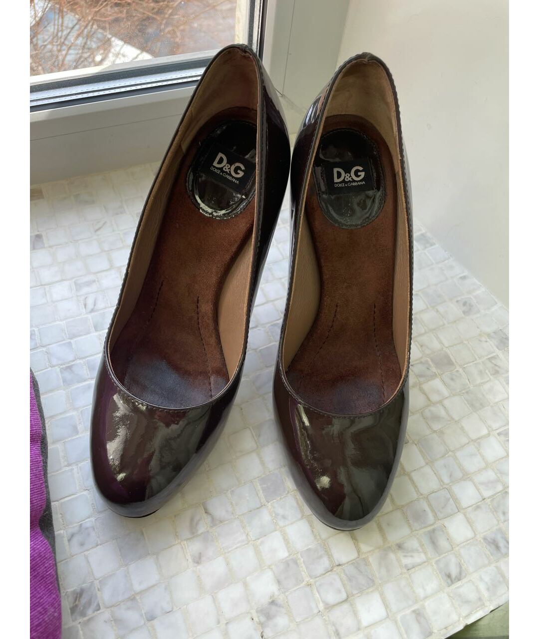 DOLCE&GABBANA Коричневые туфли из лакированной кожи, фото 2