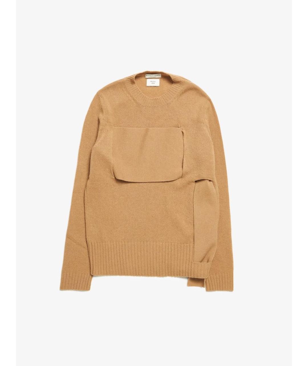 BOTTEGA VENETA Бежевый шерстяной джемпер / свитер, фото 6
