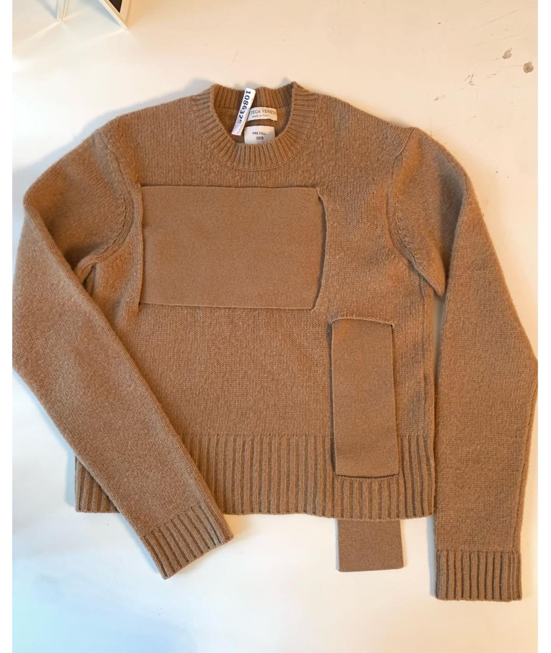 BOTTEGA VENETA Бежевый шерстяной джемпер / свитер, фото 5