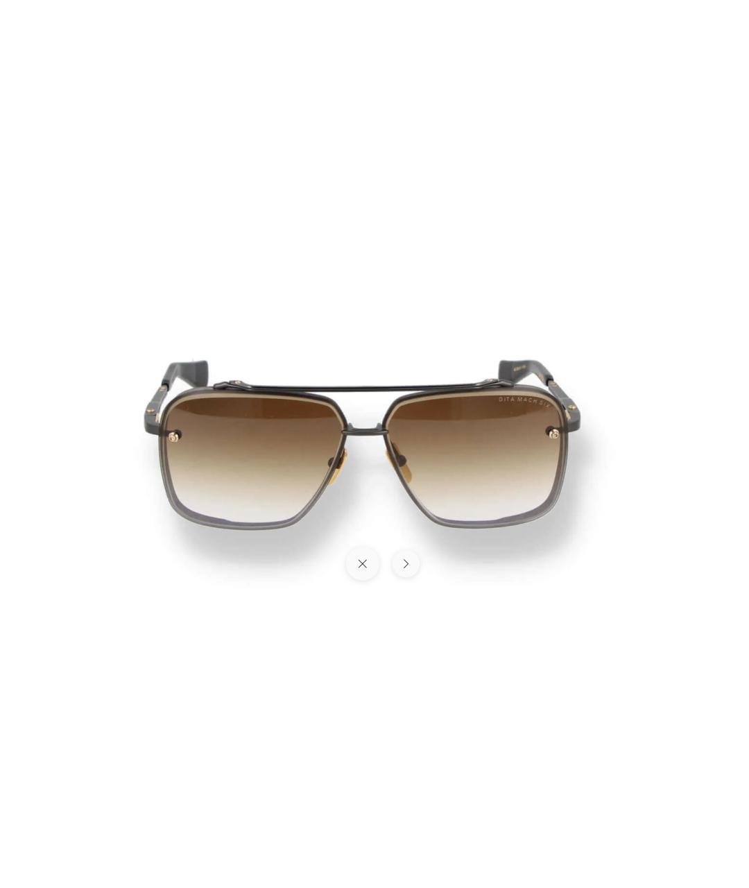 DITA Коричневые металлические солнцезащитные очки, фото 5