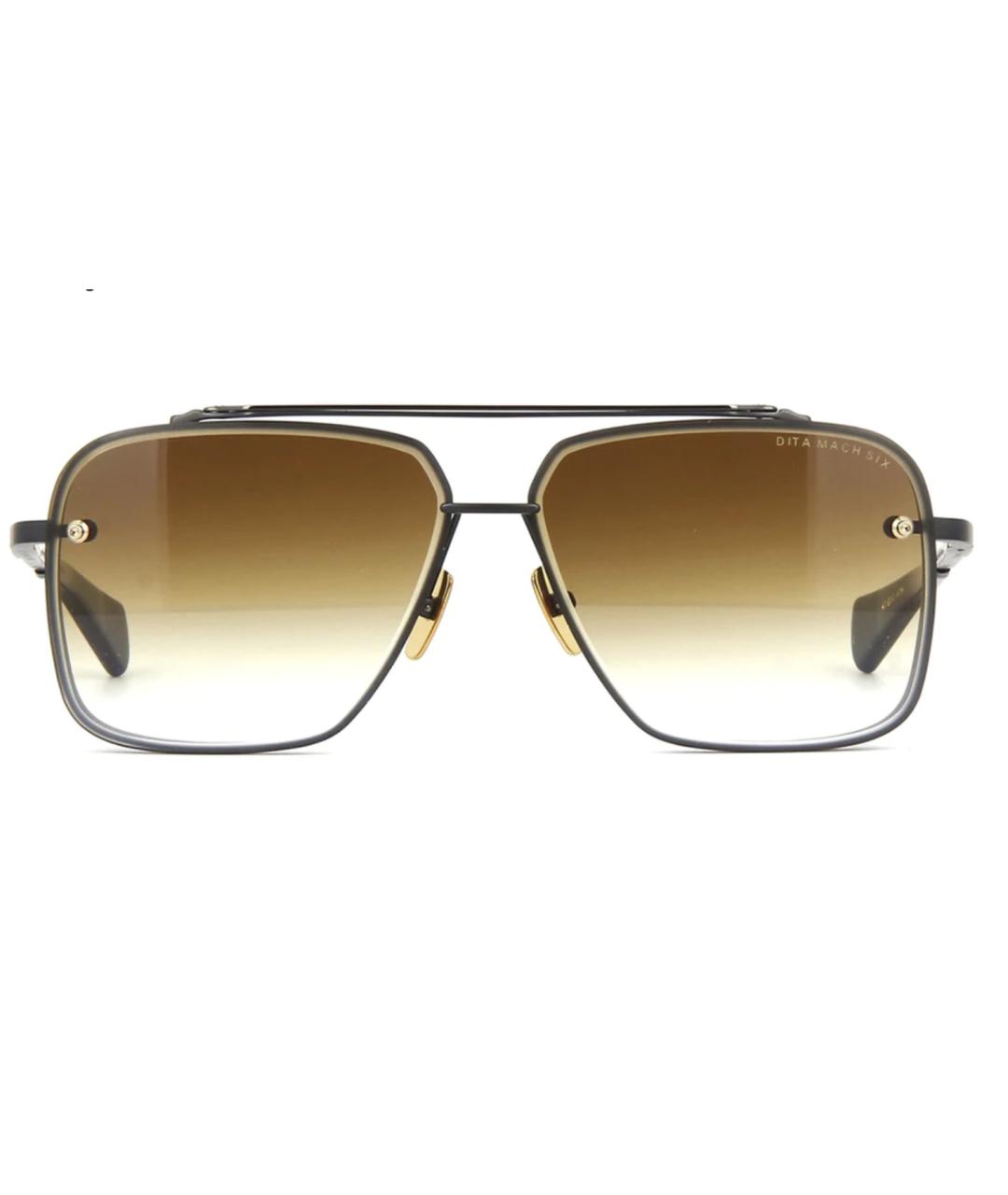 DITA Коричневые металлические солнцезащитные очки, фото 3