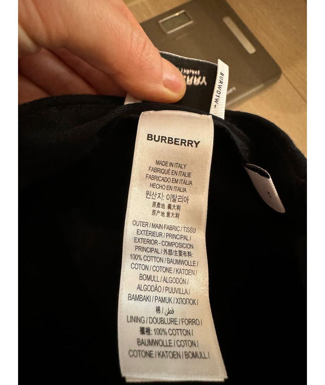 BURBERRY Черная шерстяная кепка, фото 4