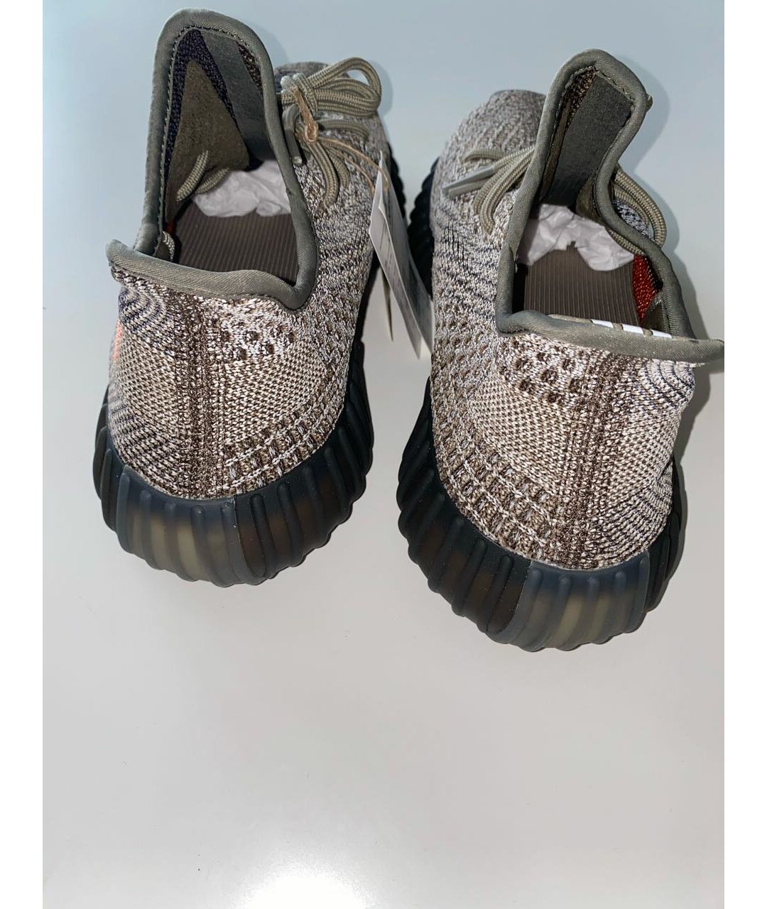 ADIDAS YEEZY Серые текстильные низкие кроссовки / кеды, фото 4