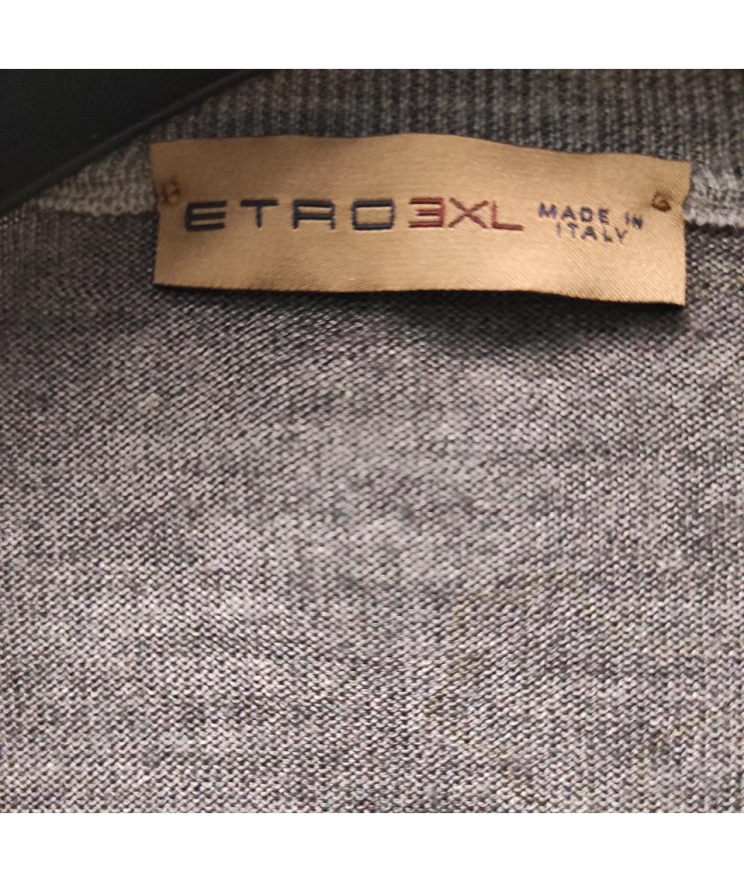 ETRO Серый шерстяной джемпер / свитер, фото 4