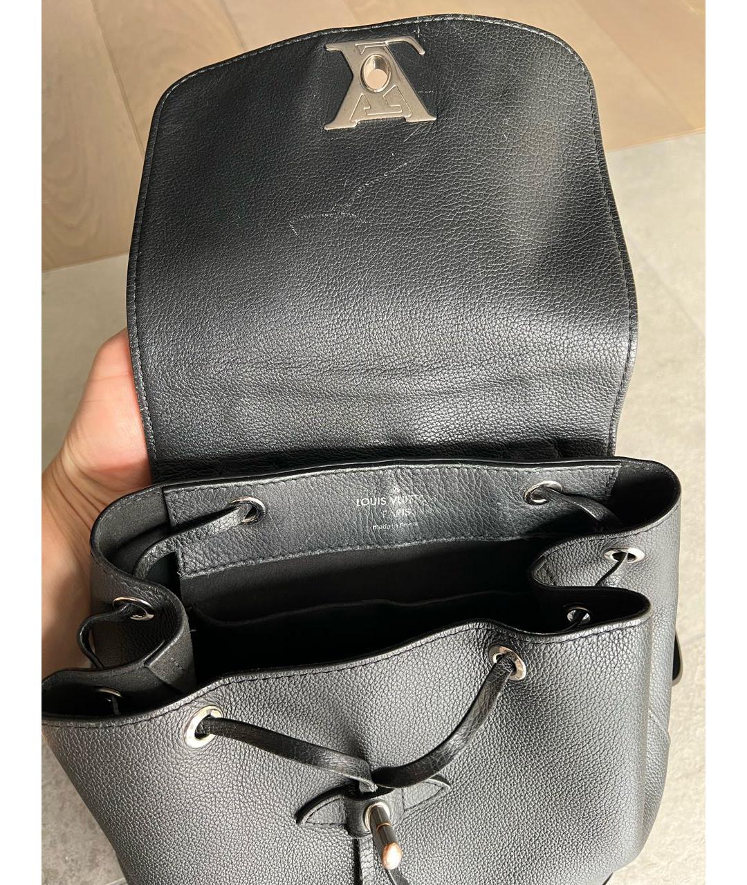 LOUIS VUITTON PRE-OWNED Черный кожаный рюкзак, фото 4