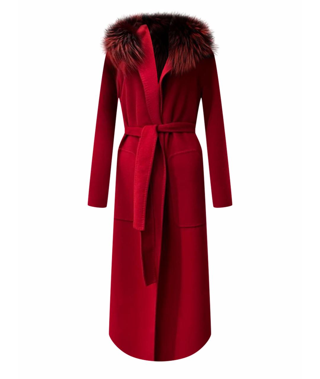 MANZONI 24 Красное шерстяное пальто, фото 1