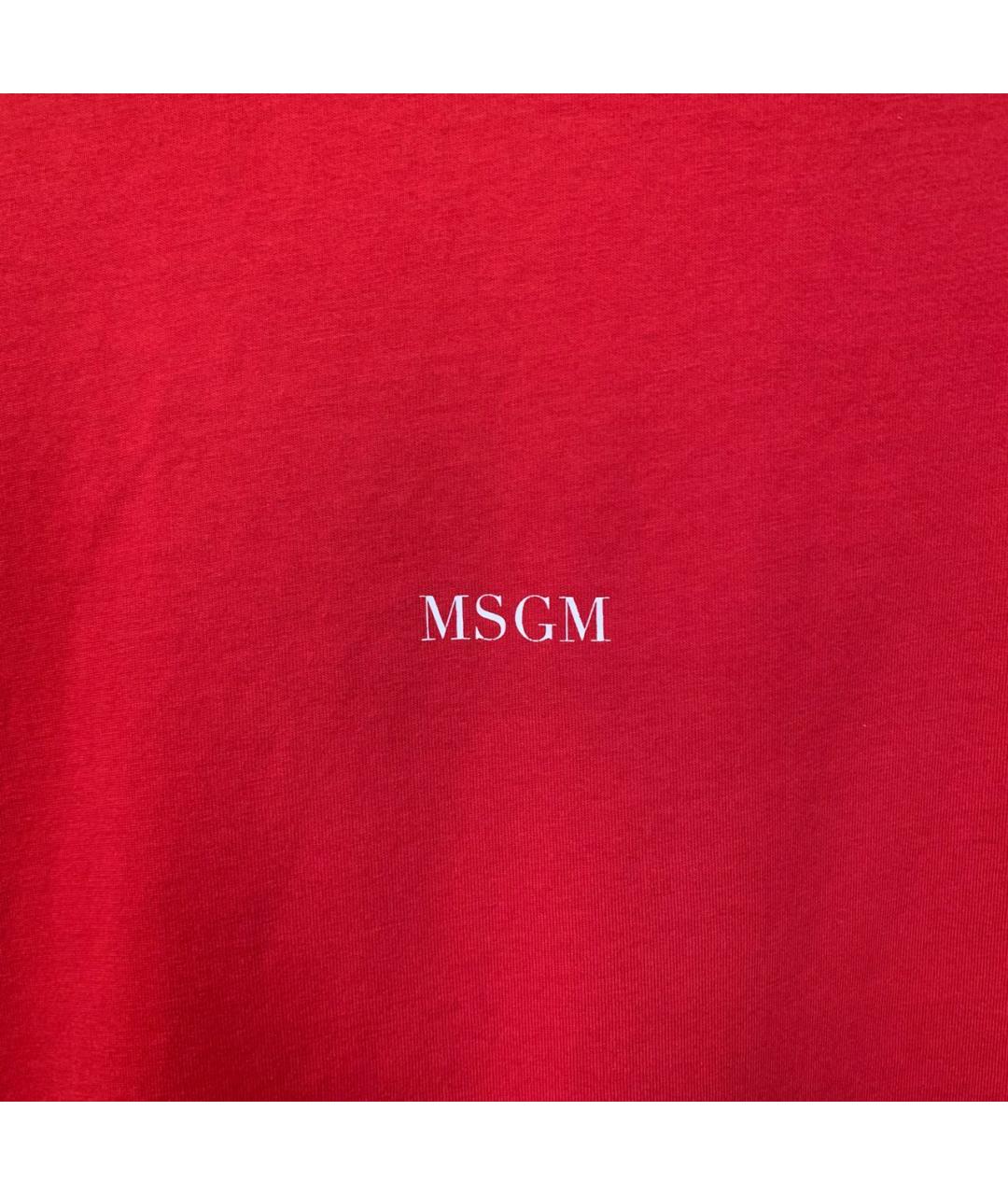 MSGM Красная хлопковая футболка, фото 4
