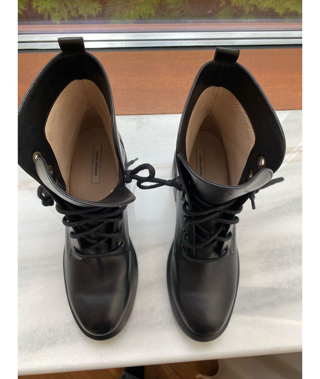 ULYANA SERGEENKO Черные кожаные ботинки, фото 2