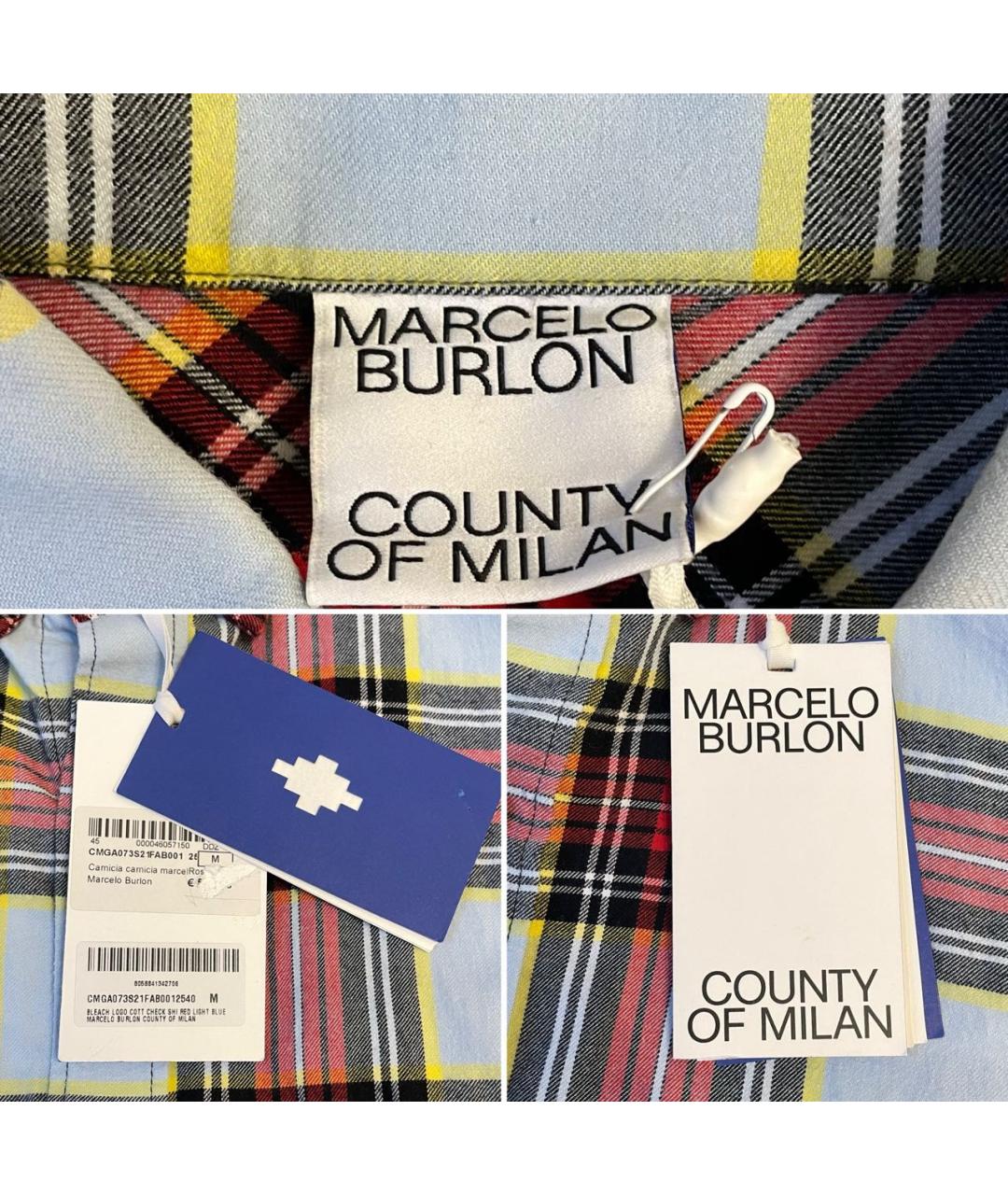 MARCELO BURLON COUNTY OF MILAN Мульти хлопковая кэжуал рубашка, фото 5