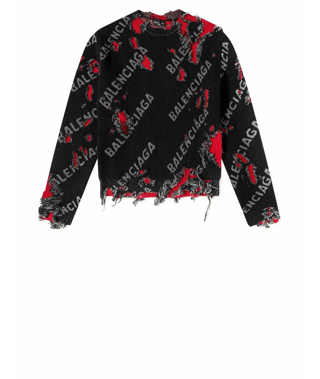 BALENCIAGA Черный хлопковый джемпер / свитер, фото 1