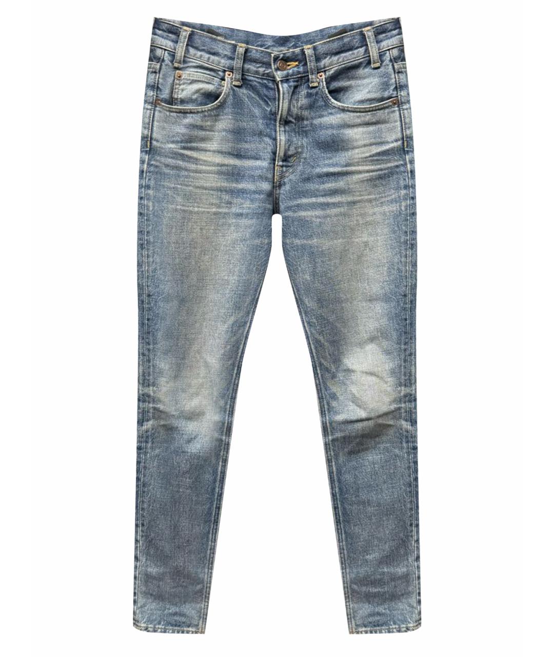 CELINE PRE-OWNED Синие хлопковые джинсы слим, фото 1