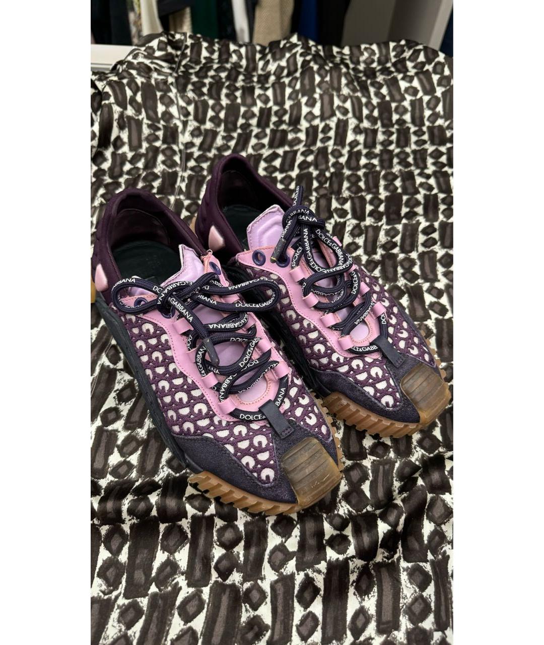 DOLCE&GABBANA Фиолетовые кроссовки, фото 2