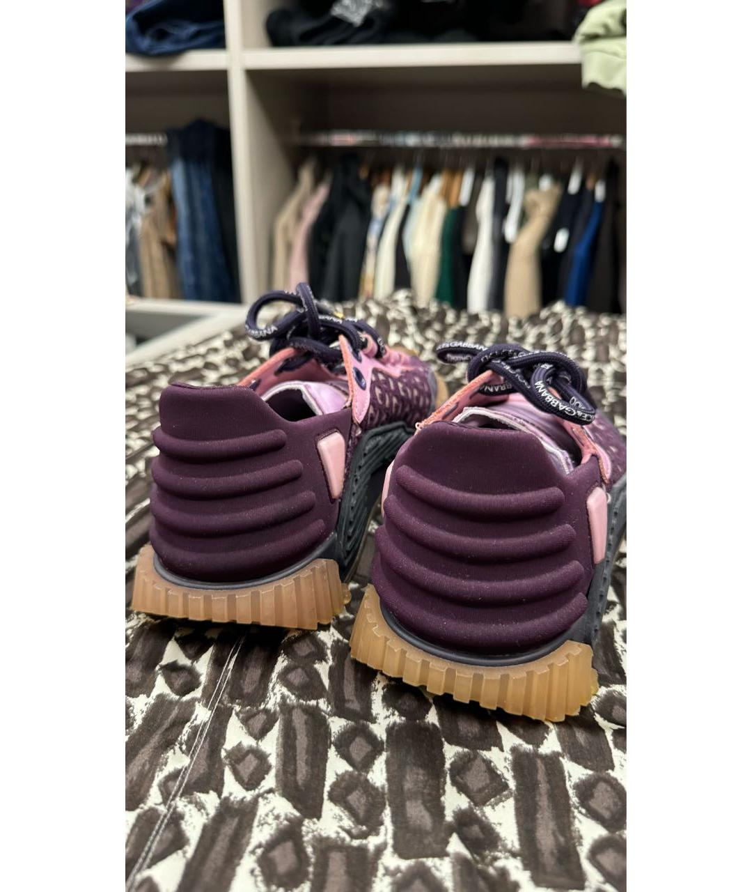 DOLCE&GABBANA Фиолетовые кроссовки, фото 4