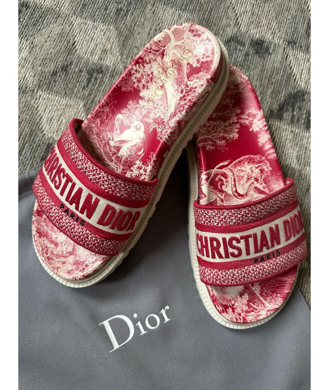 CHRISTIAN DIOR Мульти шлепанцы, фото 2