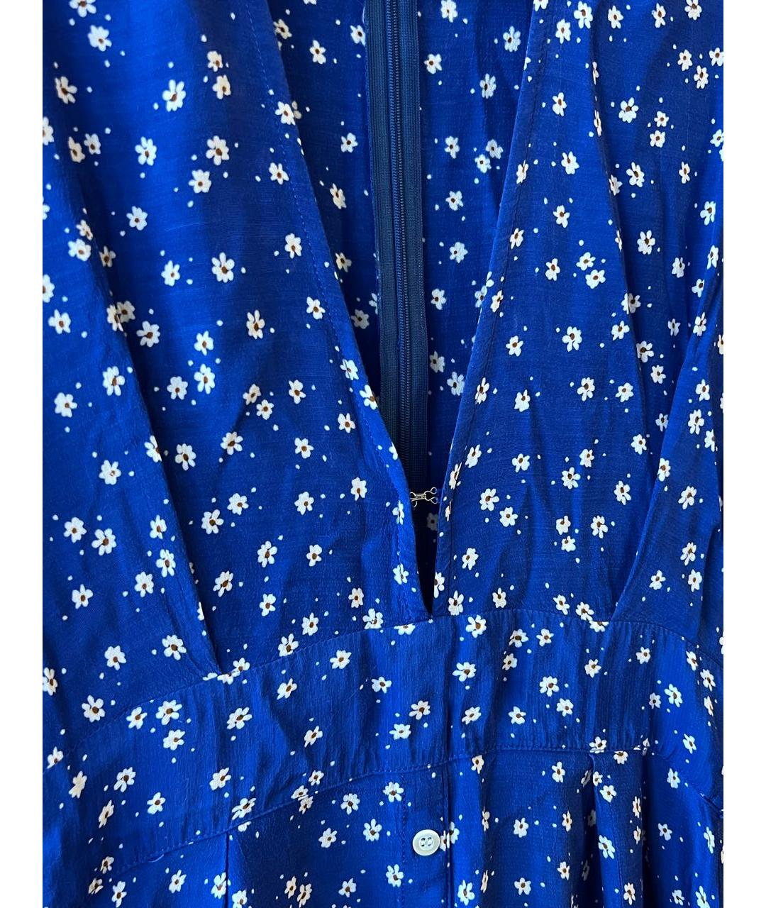 FAITHFULLY THE BRAND Синее вискозное повседневное платье, фото 4