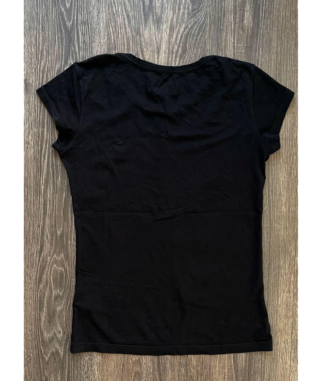 DIESEL Черная хлопковая футболка, фото 2