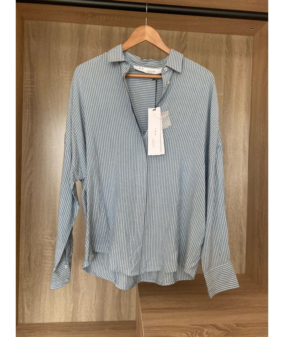 IRO Голубая вискозная рубашка, фото 5