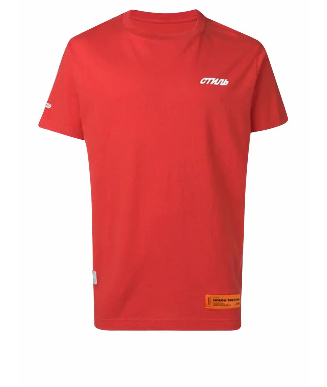 HERON PRESTON Красная хлопковая футболка, фото 1