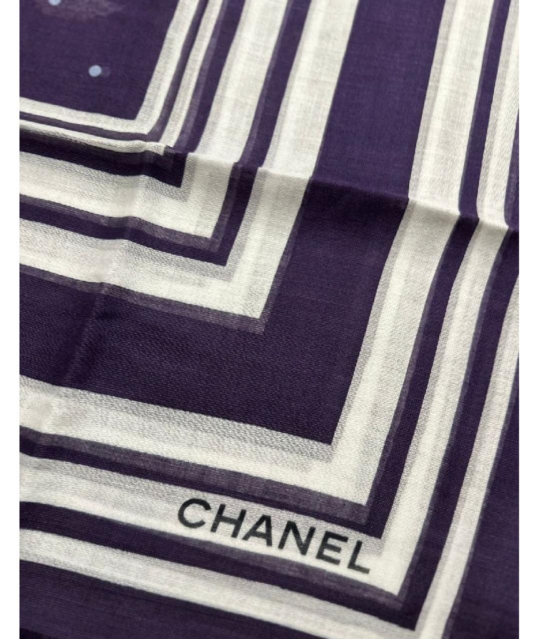 CHANEL Фиолетовый платок, фото 4