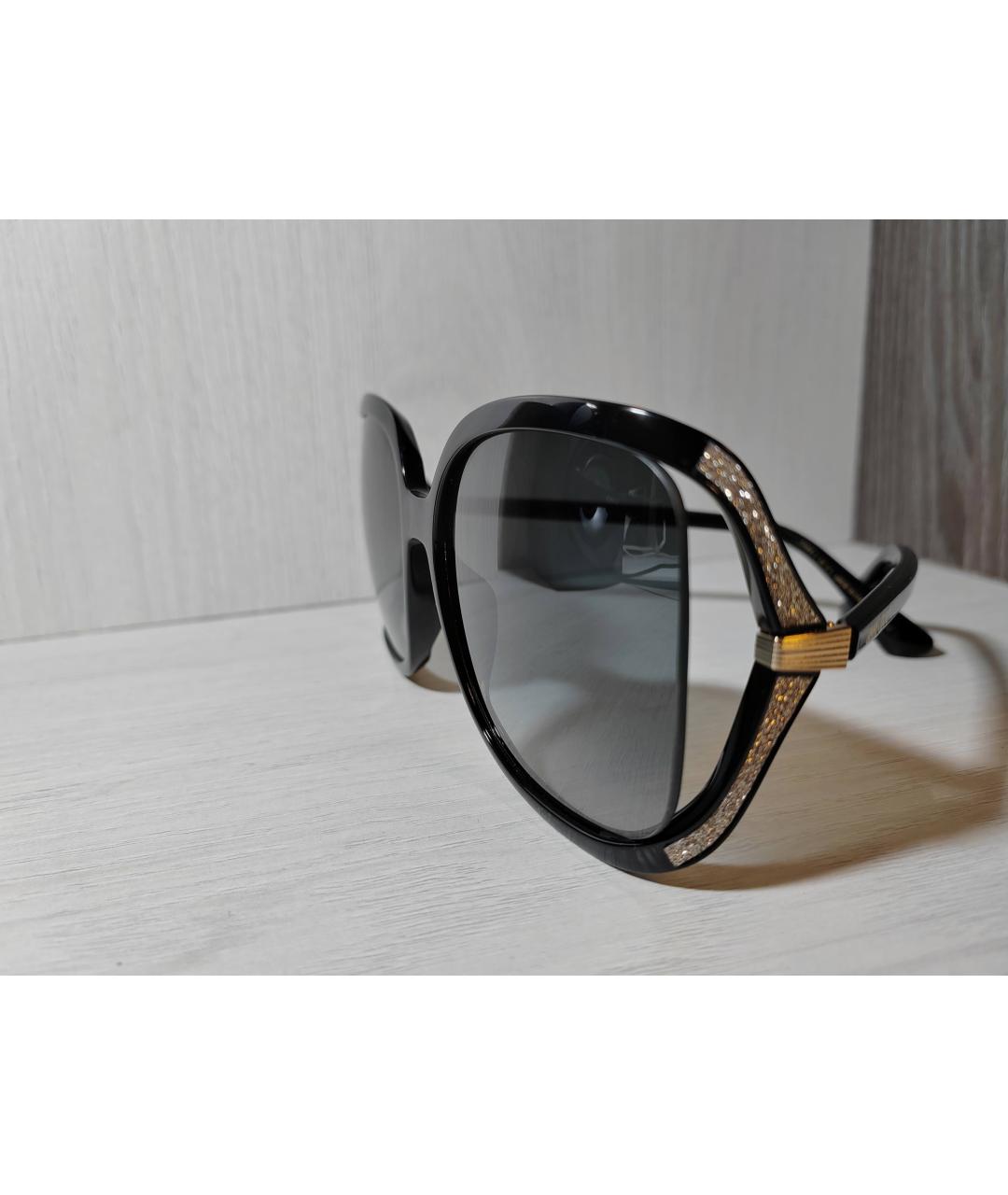 JIMMY CHOO Черные пластиковые солнцезащитные очки, фото 8