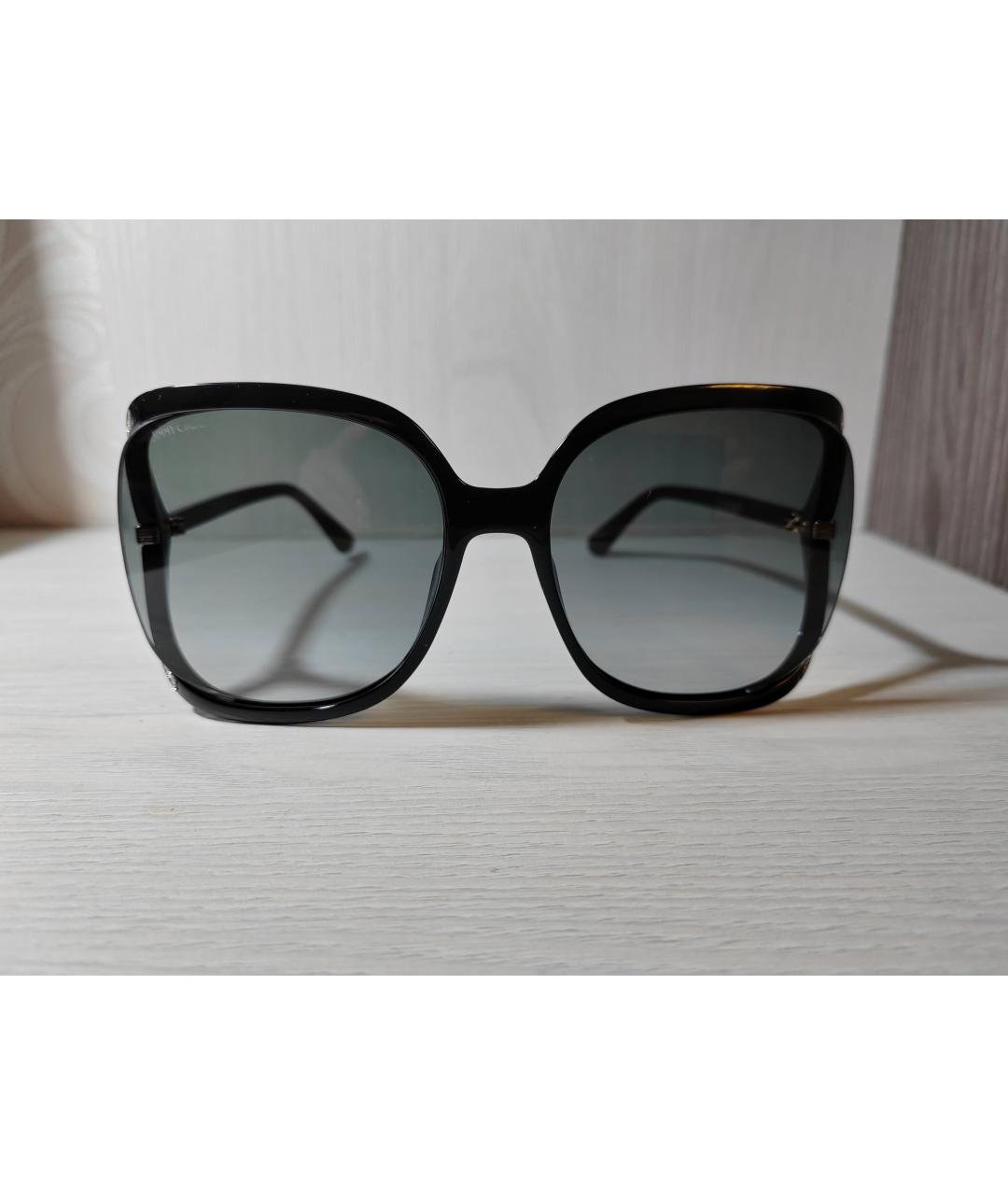 JIMMY CHOO Черные пластиковые солнцезащитные очки, фото 9