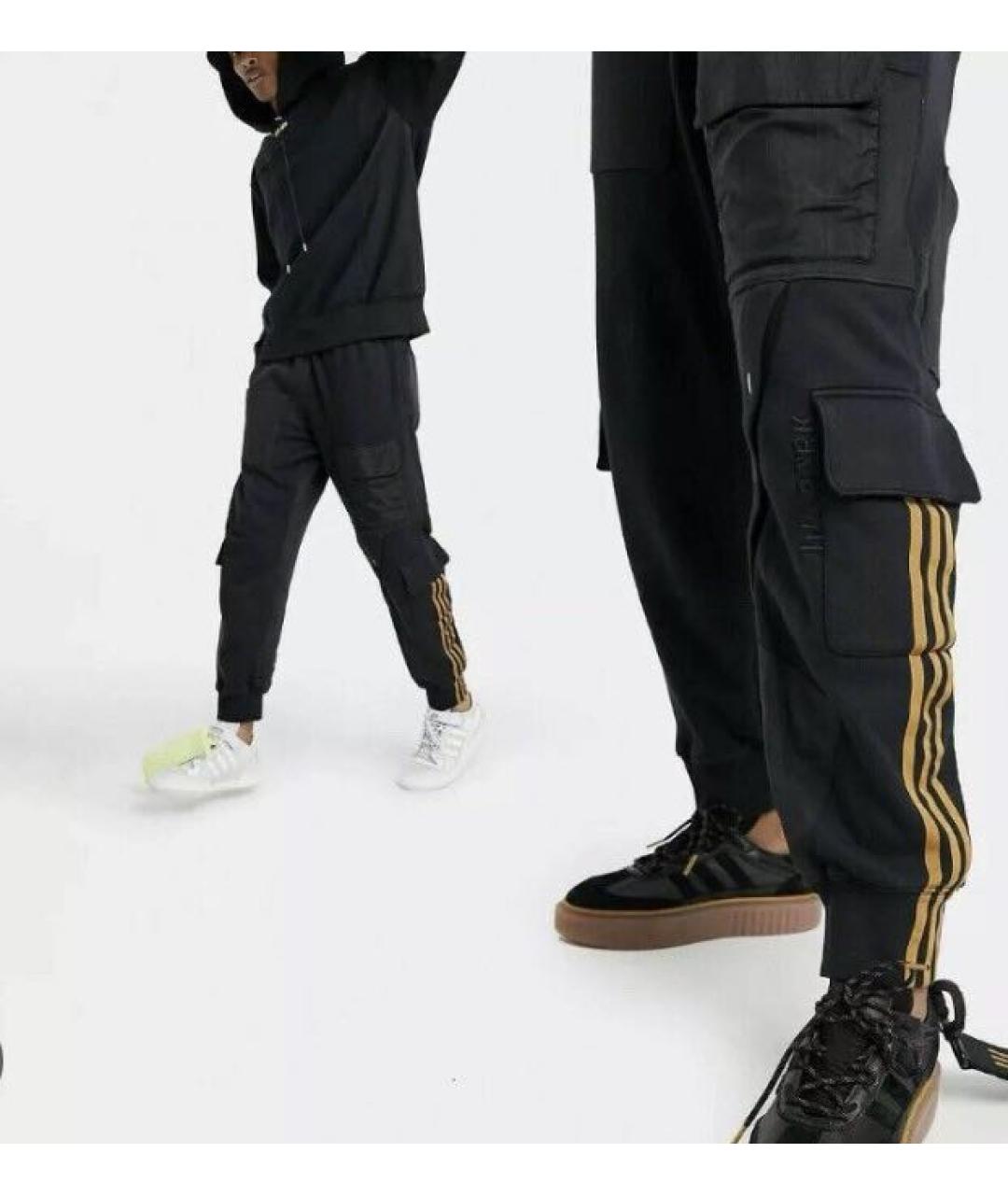 ADIDAS Черные хлопковые повседневные брюки, фото 3