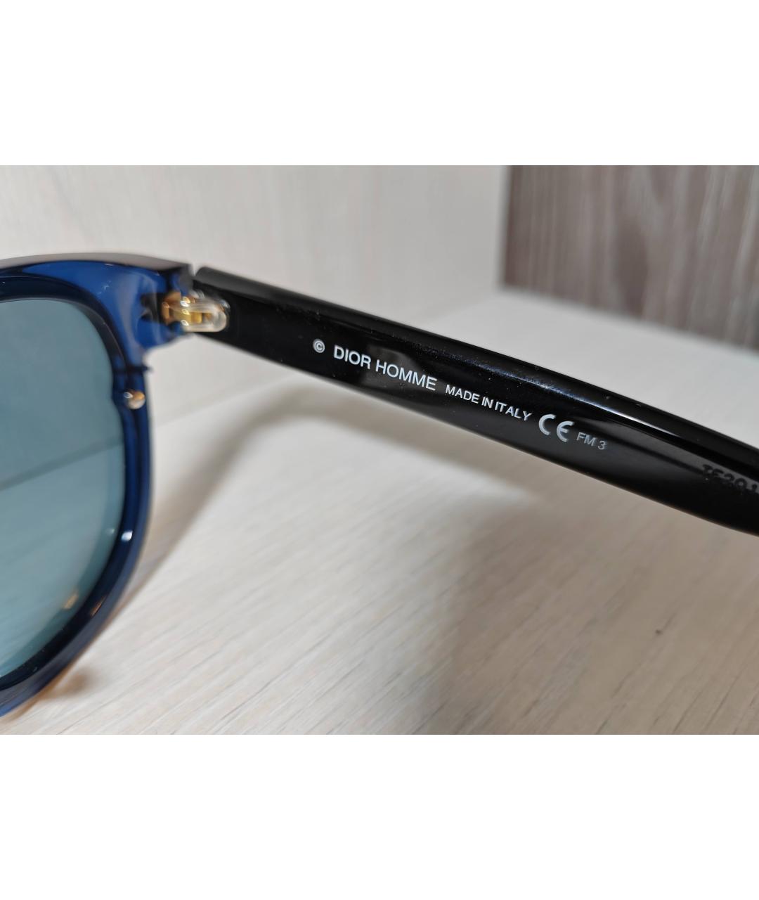 DIOR HOMME Темно-синие пластиковые солнцезащитные очки, фото 8