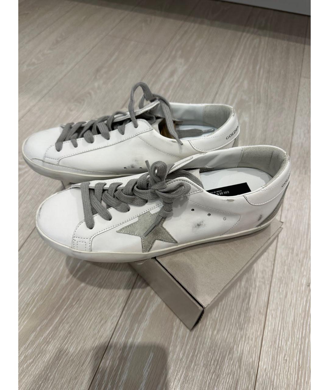 GOLDEN GOOSE DELUXE BRAND Белые кожаные кеды, фото 7