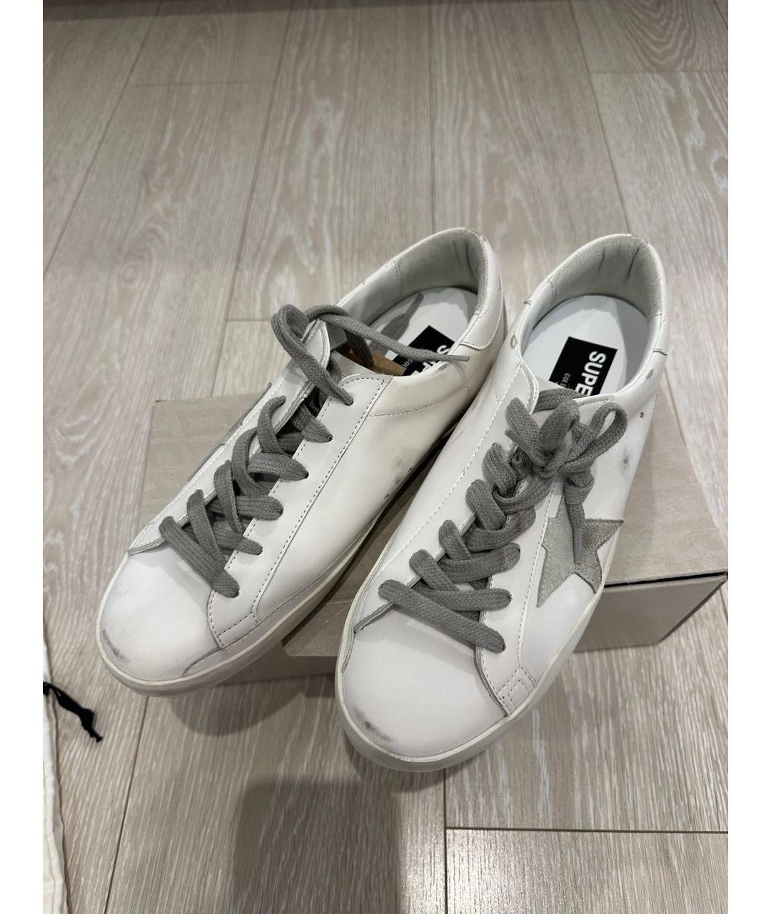 GOLDEN GOOSE DELUXE BRAND Белые кожаные кеды, фото 2