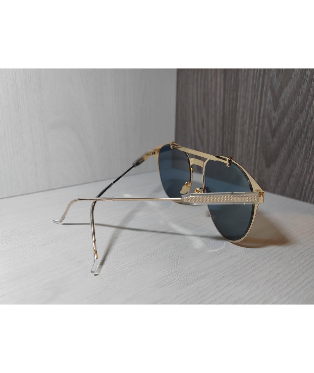 DIOR HOMME Золотые металлические солнцезащитные очки, фото 2