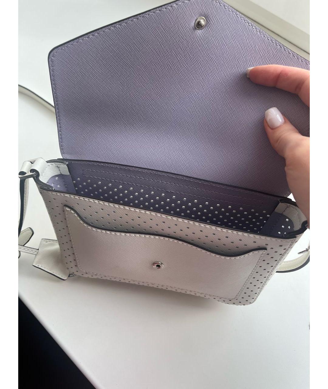 MICHAEL KORS Белая сумка через плечо из искусственной кожи, фото 6