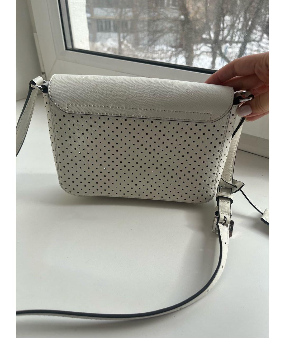 MICHAEL KORS Белая сумка через плечо из искусственной кожи, фото 3