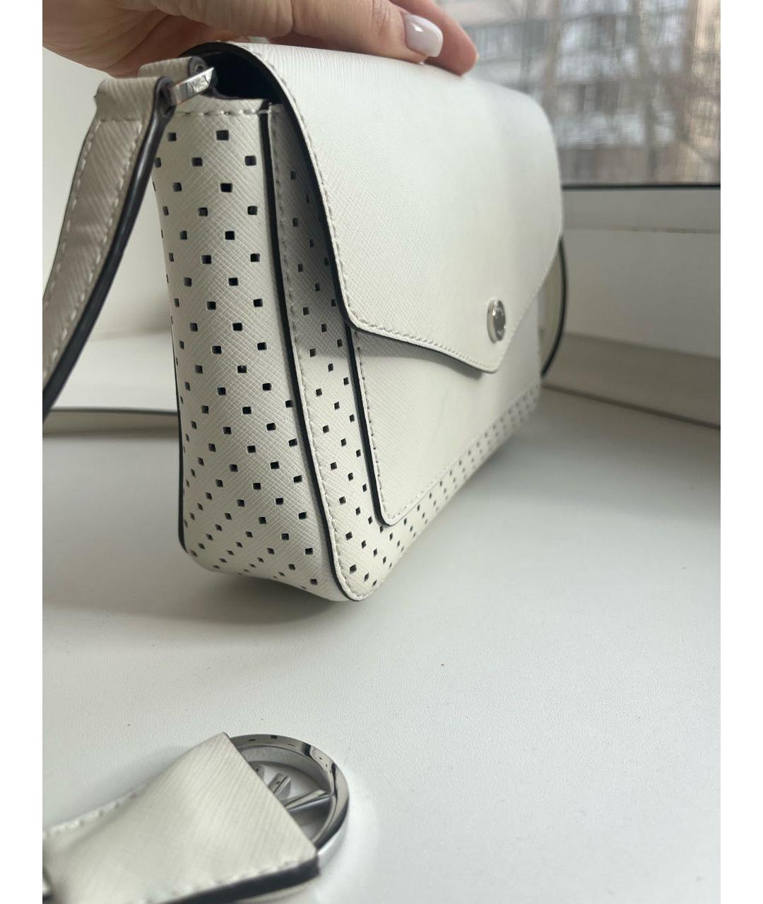 MICHAEL KORS Белая сумка через плечо из искусственной кожи, фото 2