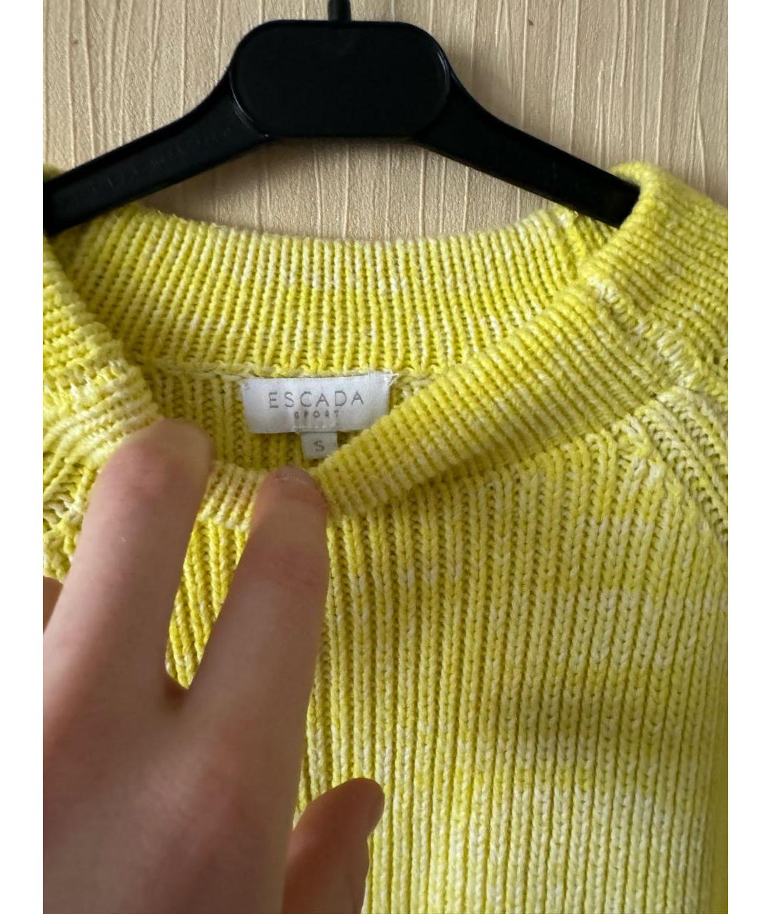 ESCADA Желтый хлопковый джемпер / свитер, фото 2