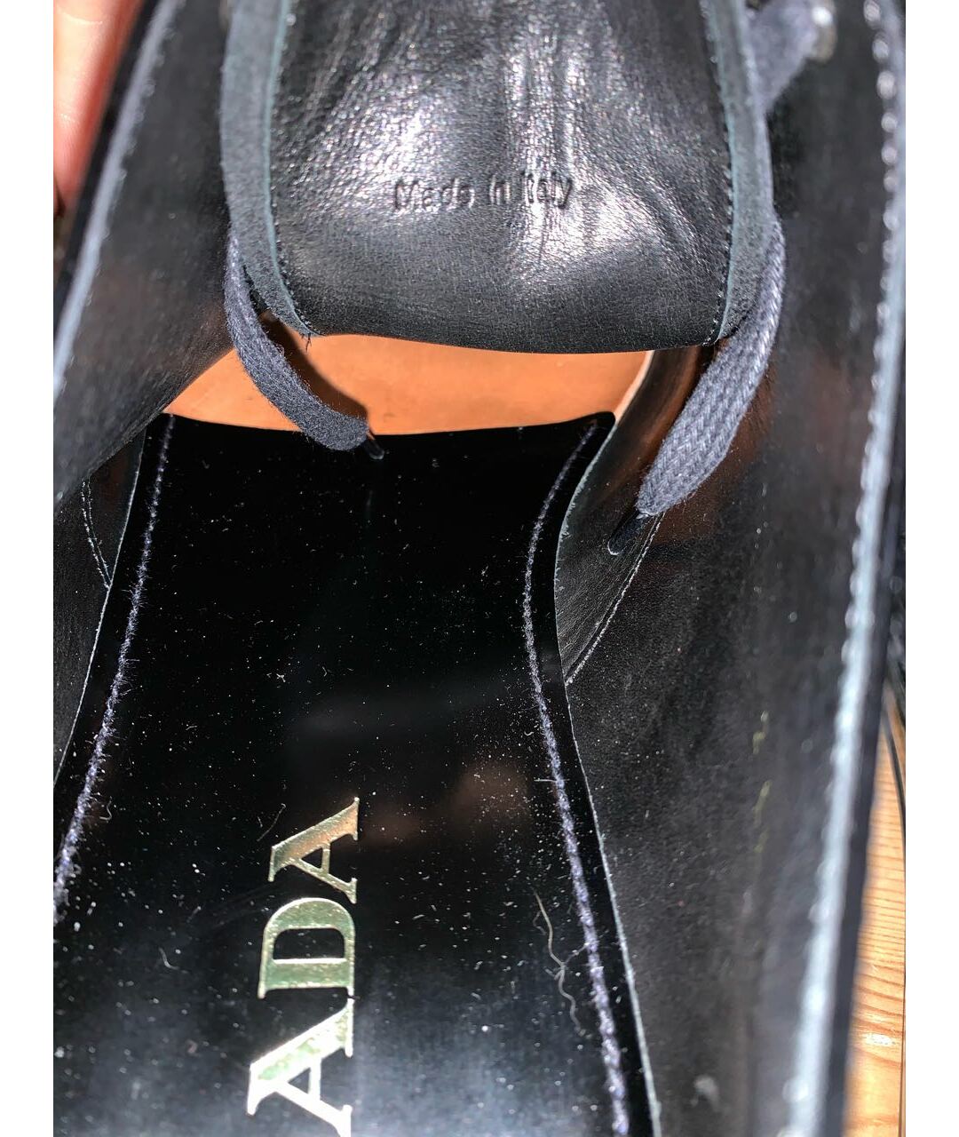 PRADA Черные высокие ботинки из лакированной кожи, фото 6