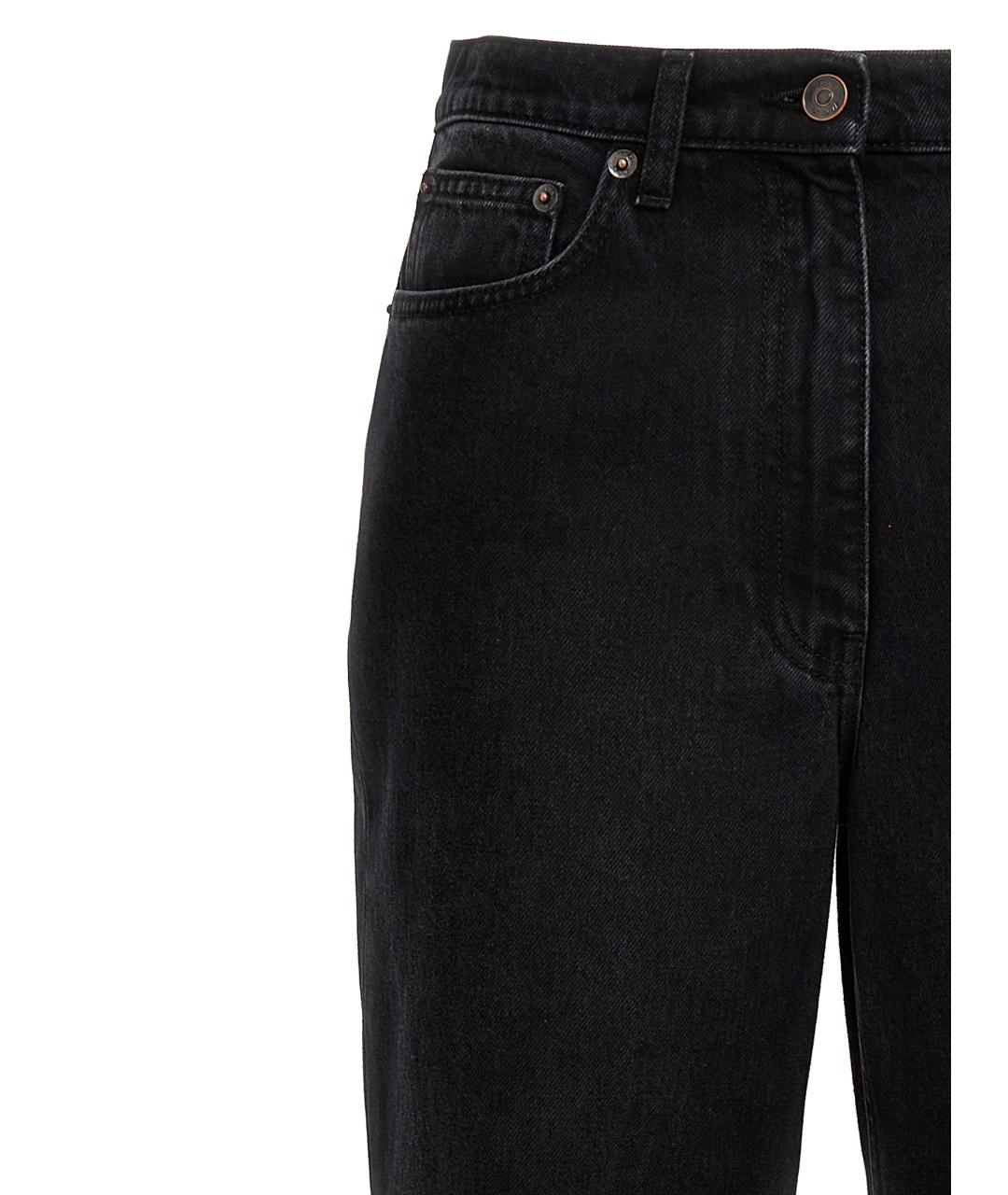 THE ROW Черные хлопковые прямые джинсы, фото 3