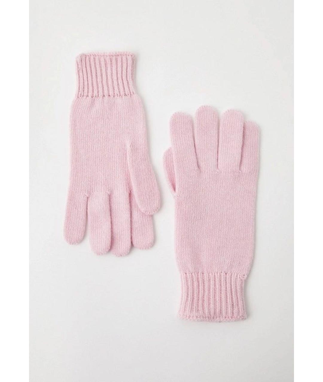 MAX MARA Розовые кашемировые перчатки, фото 6