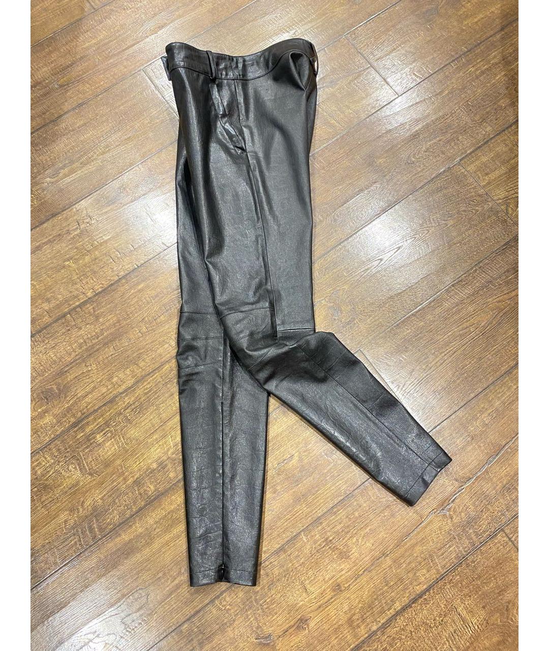 GIVENCHY Черные кожаные брюки узкие, фото 2