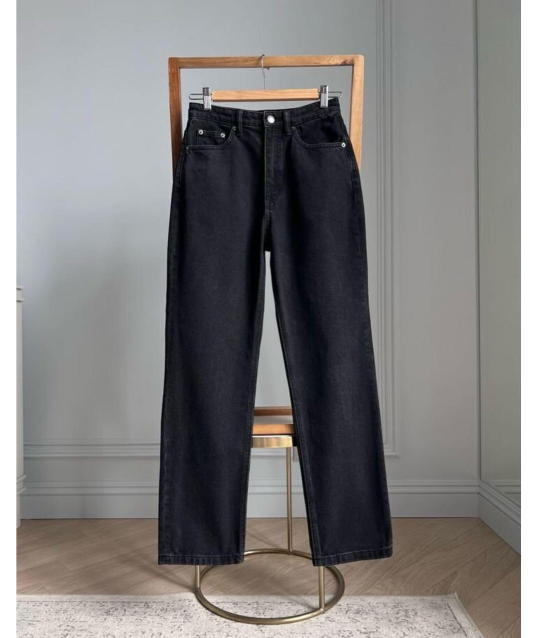 12 STOREEZ Черные хлопковые прямые джинсы, фото 6