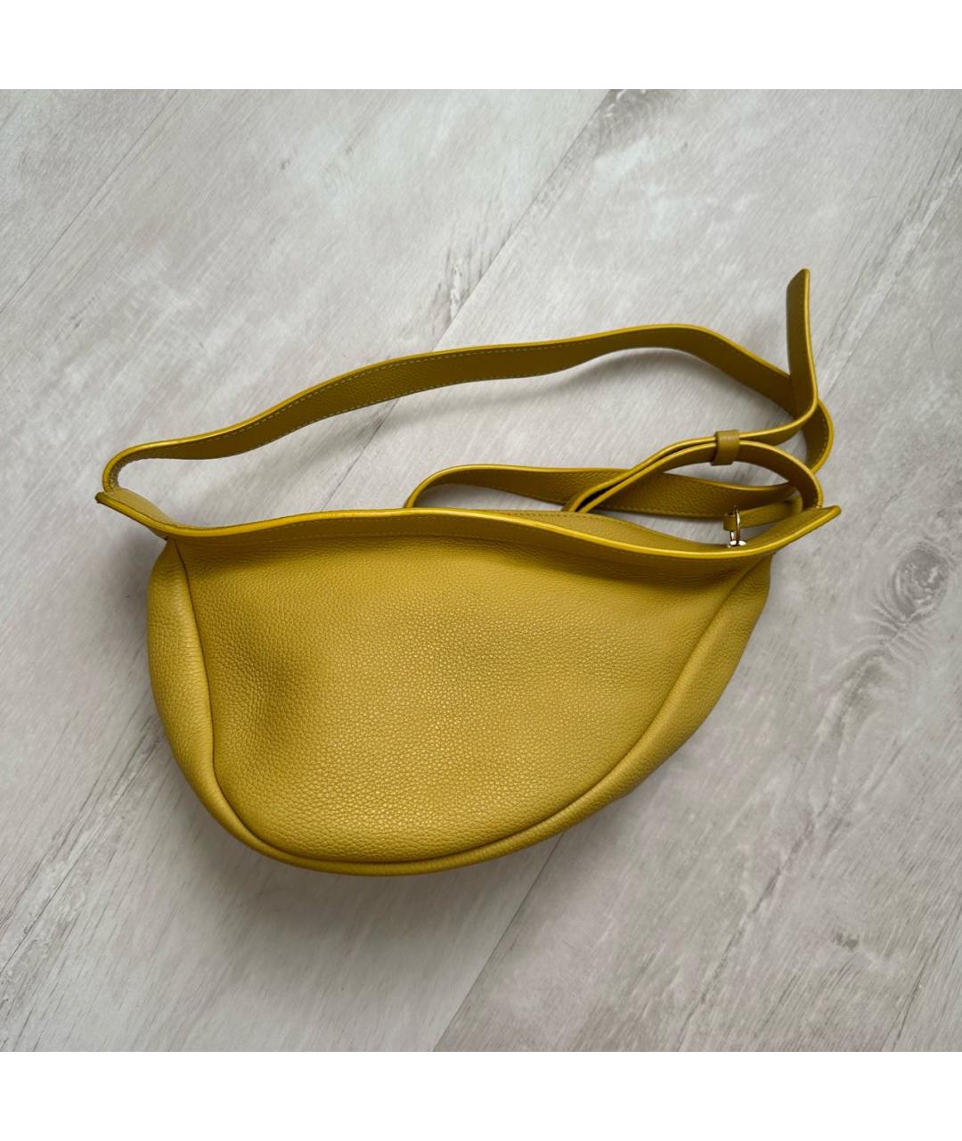 THE ROW Желтая кожаная сумка через плечо, фото 5