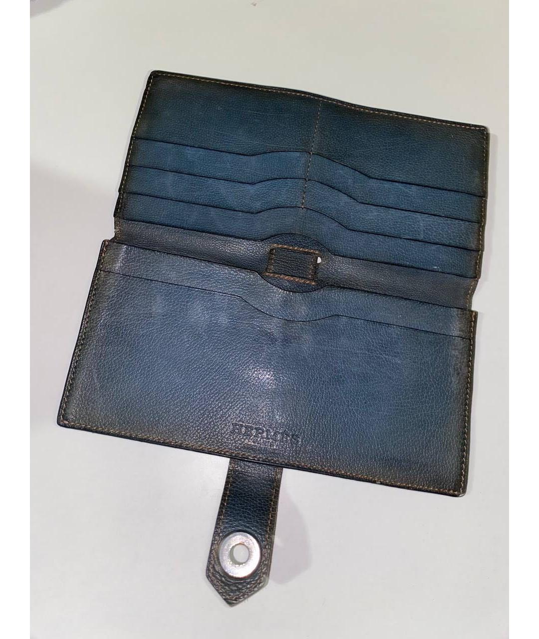 HERMES PRE-OWNED Темно-синий кожаный кошелек, фото 2