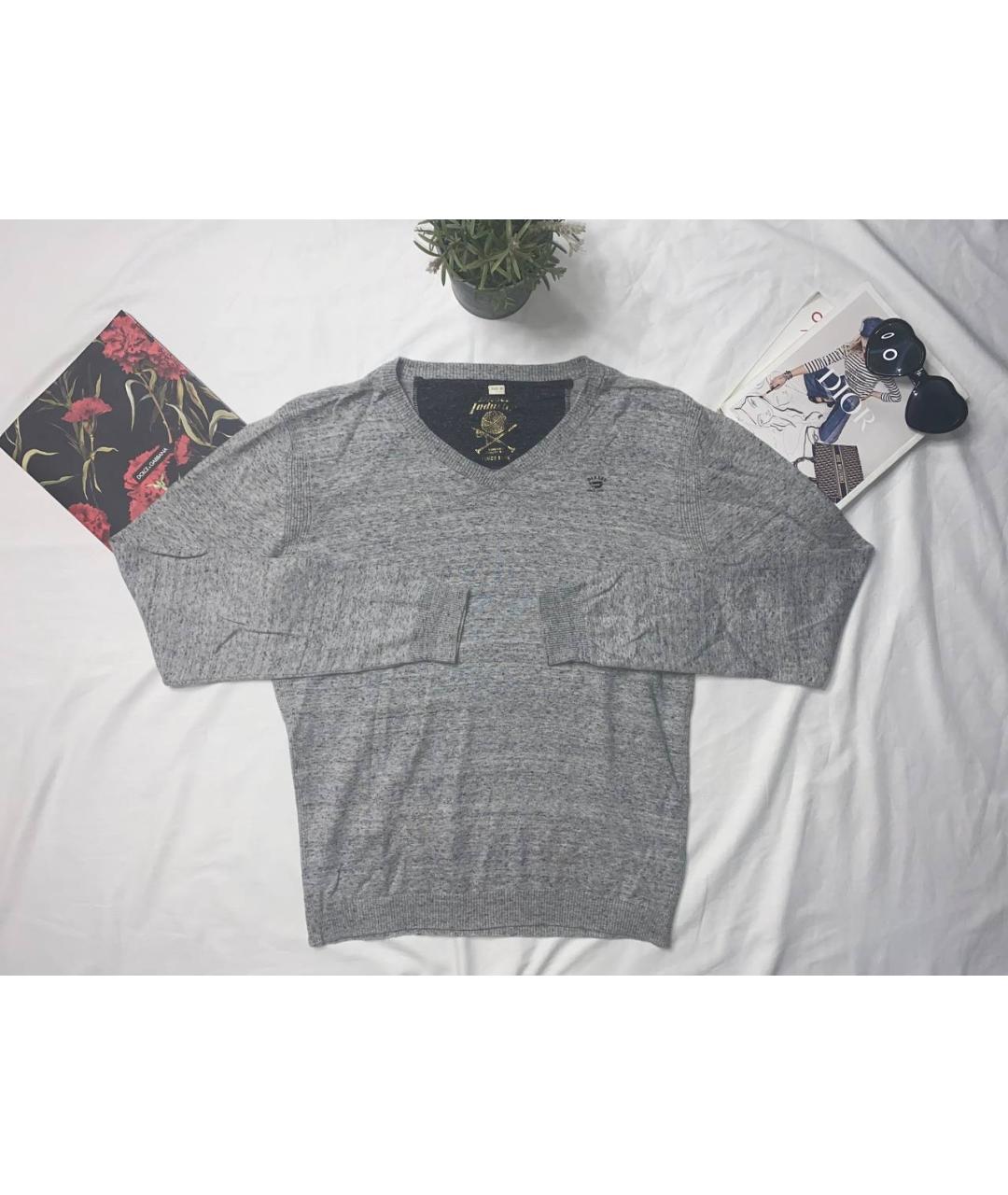 DIESEL Серый хлопковый джемпер / свитер, фото 2