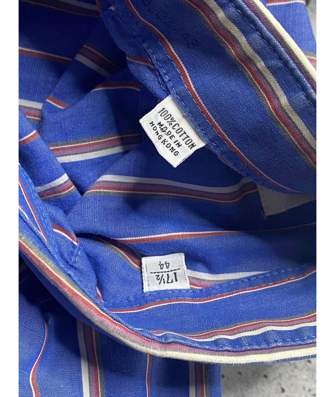 PIERRE BALMAIN Синяя хлопковая классическая рубашка, фото 6