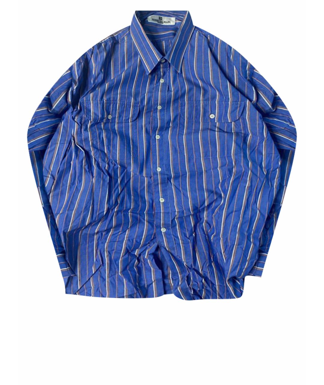 PIERRE BALMAIN Синяя хлопковая классическая рубашка, фото 1