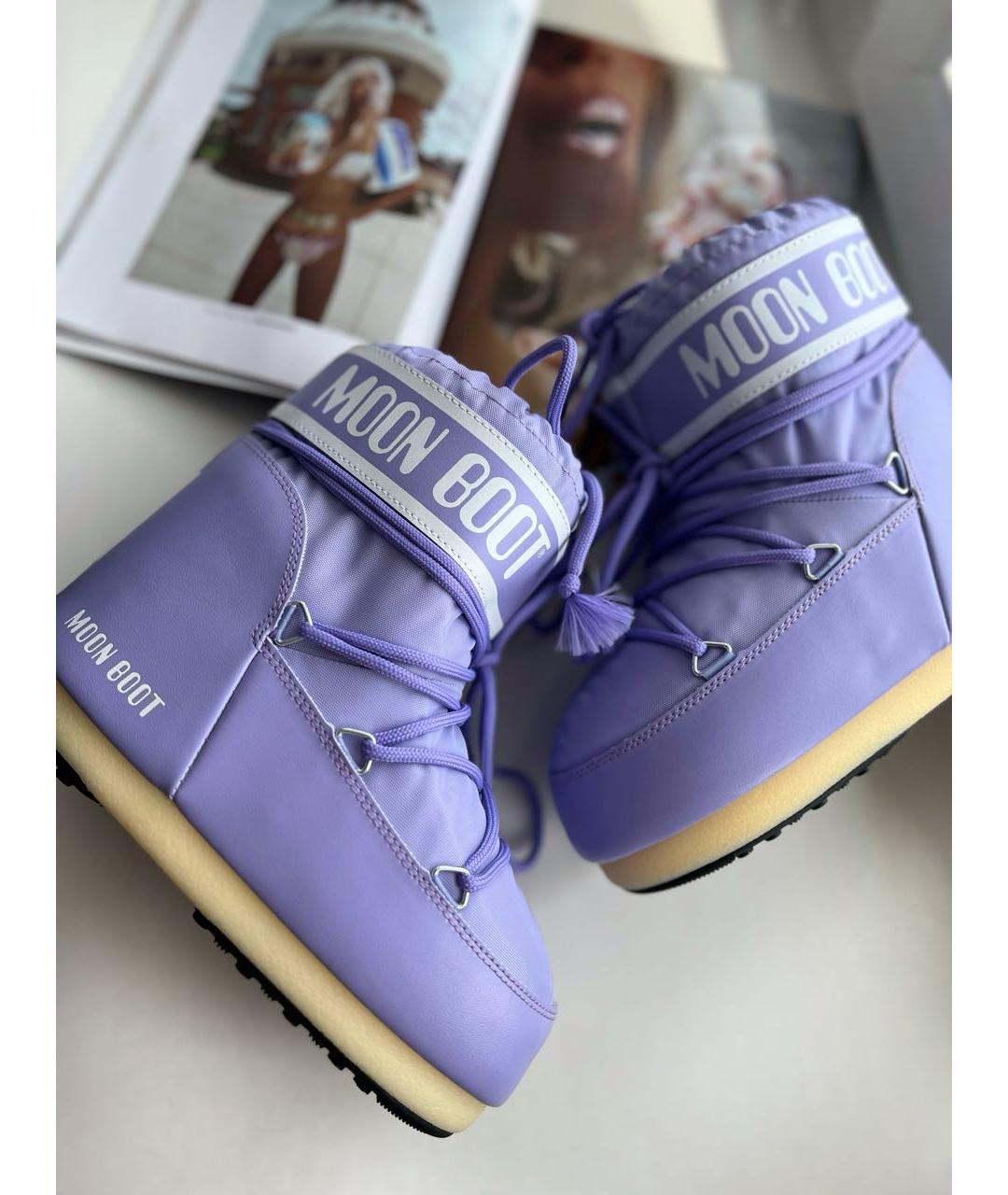 MOON BOOT Фиолетовые ботинки, фото 3