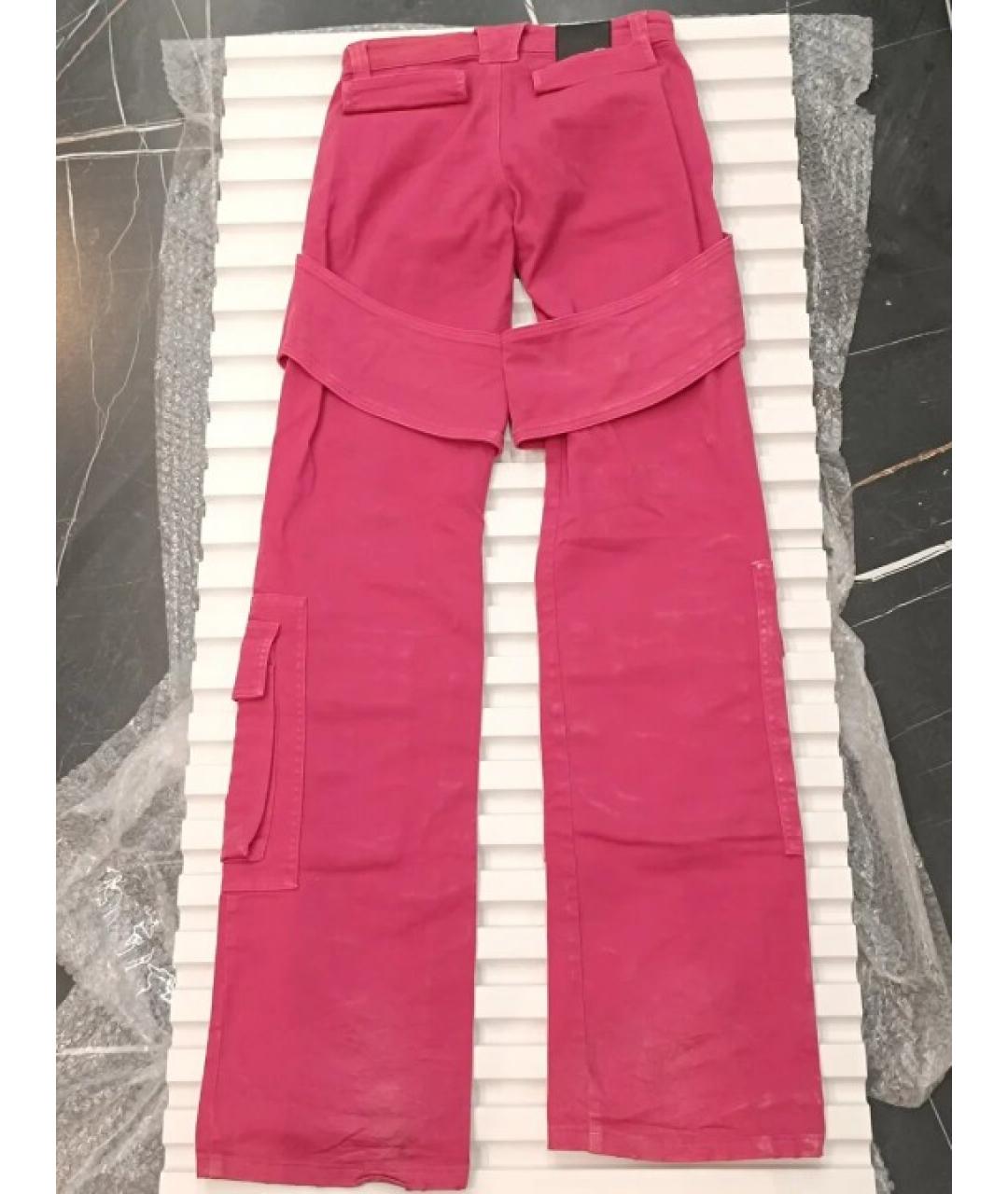BLUMARINE Розовые хлопковые джинсы клеш, фото 2