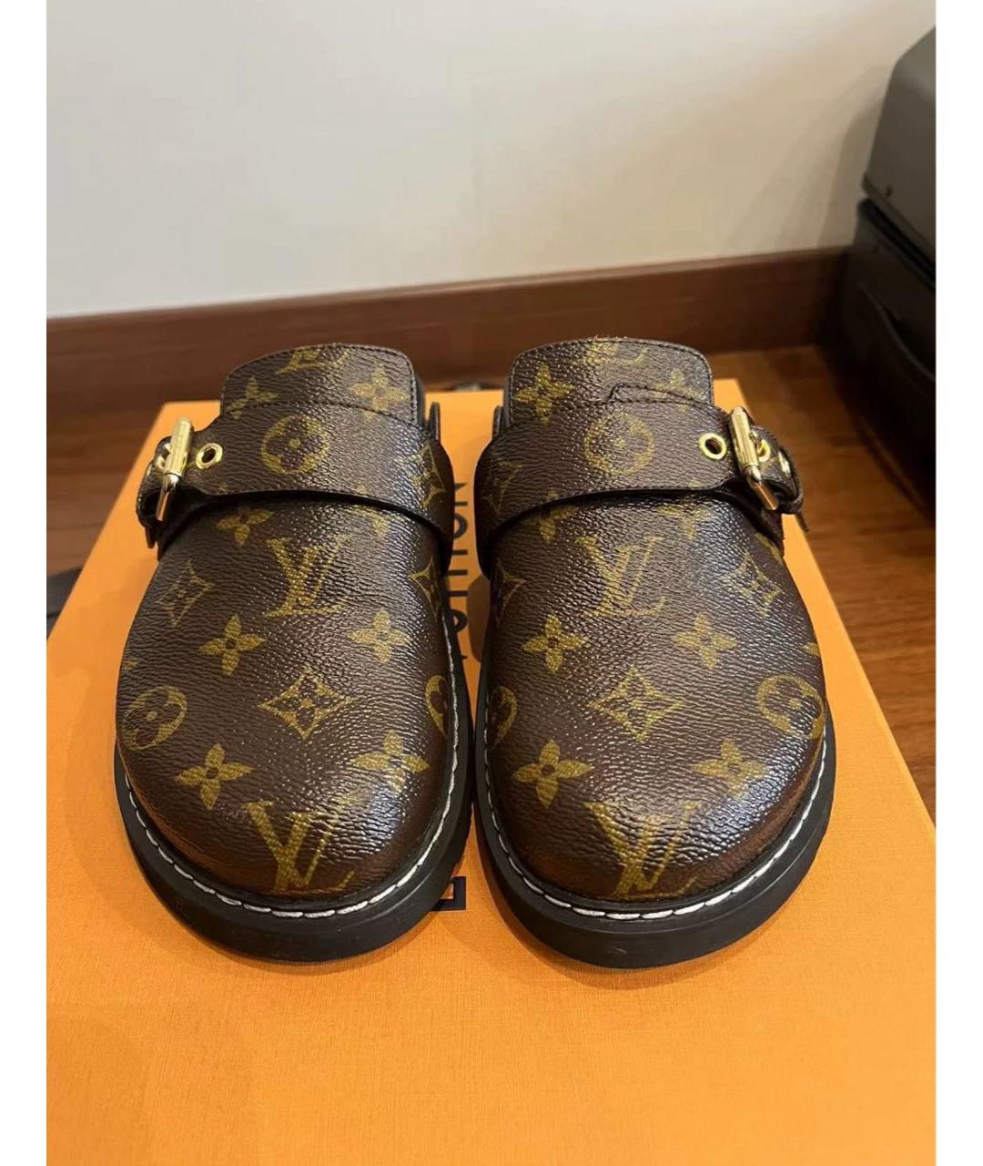 LOUIS VUITTON Коричневые сабо, фото 2