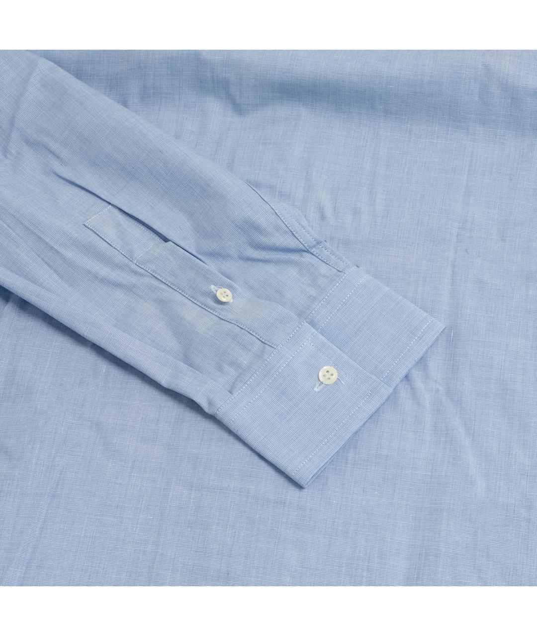 GIANFRANCO FERRE Голубая хлопковая классическая рубашка, фото 6
