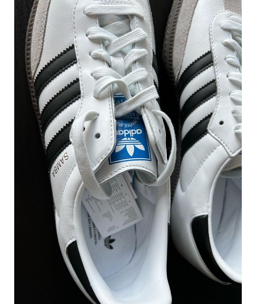 ADIDAS Белые кожаные низкие кроссовки / кеды, фото 7